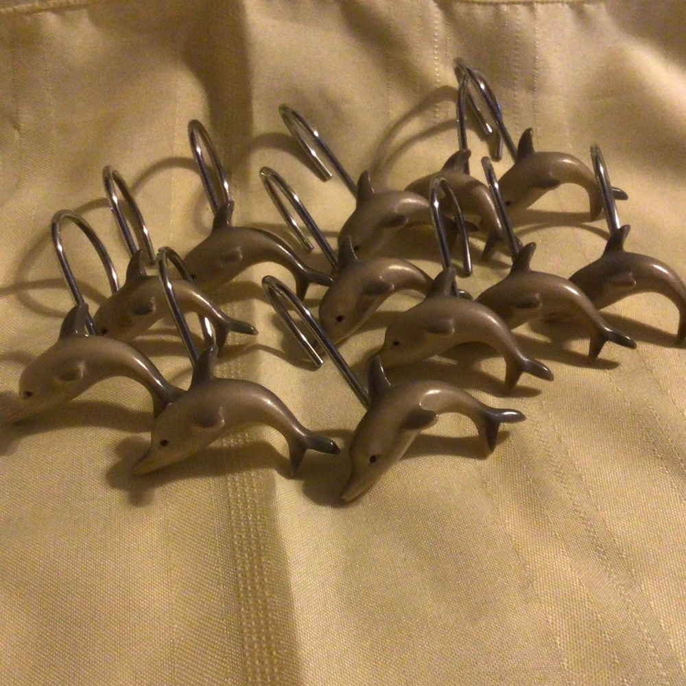 Dolphin Shower Curtain Hooks